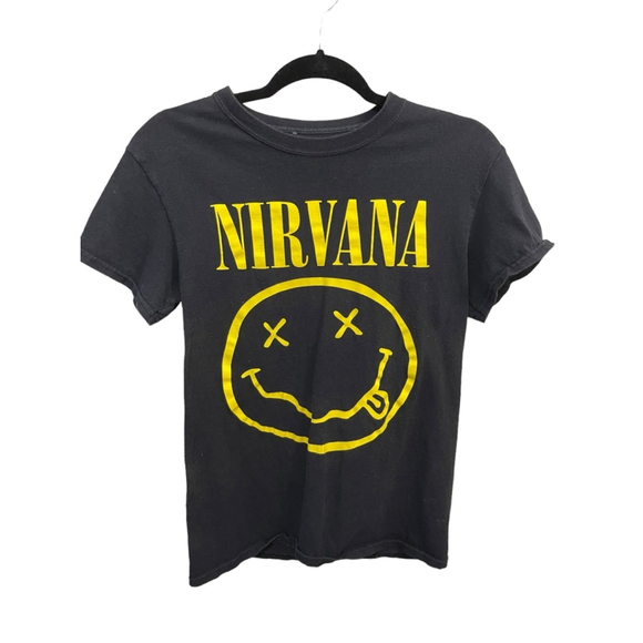 Nirvana Tops - Women’s Nirvana Black Yellow T-Shirt Size S